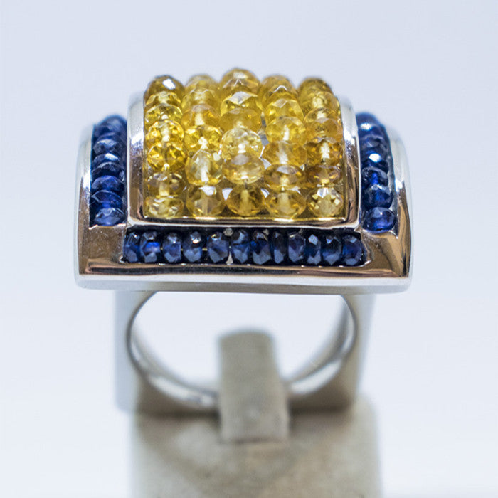 Anello Chirico zaffiri