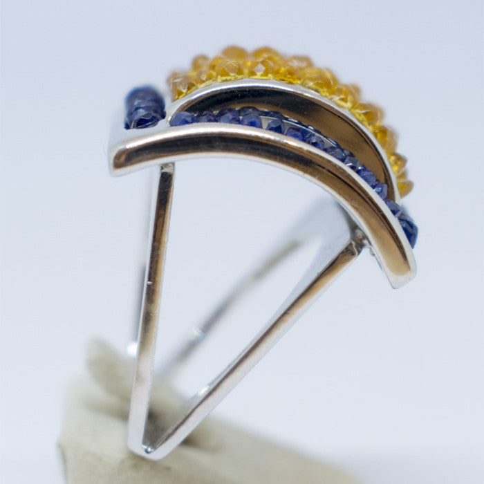 Anello Chirico zaffiri
