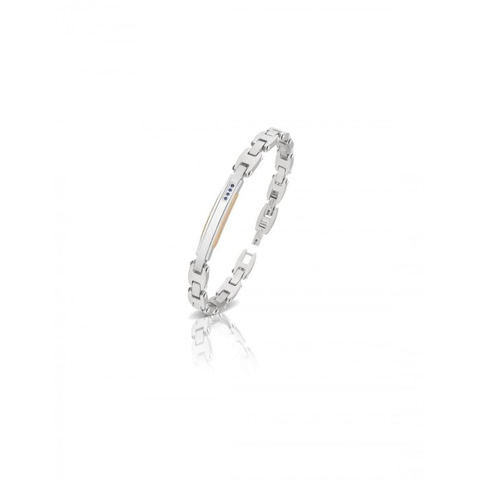 Bracelet plaque saphir 0,07