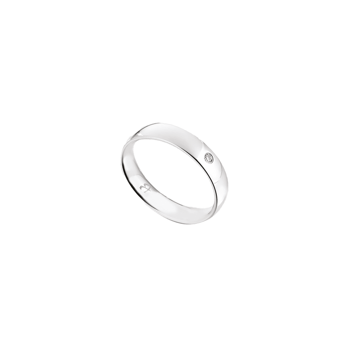 BAGUE FEMME ET HOMME EN ACIER ET ZIRCON BLANC