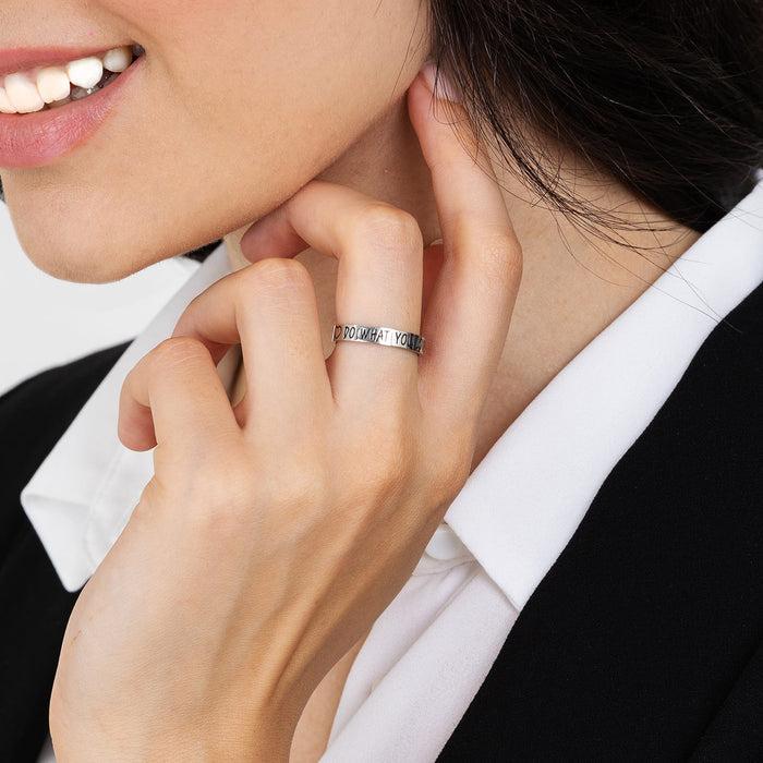 ANELLO DONNA IN ACCIAIO DO WHAT YOU LOVE