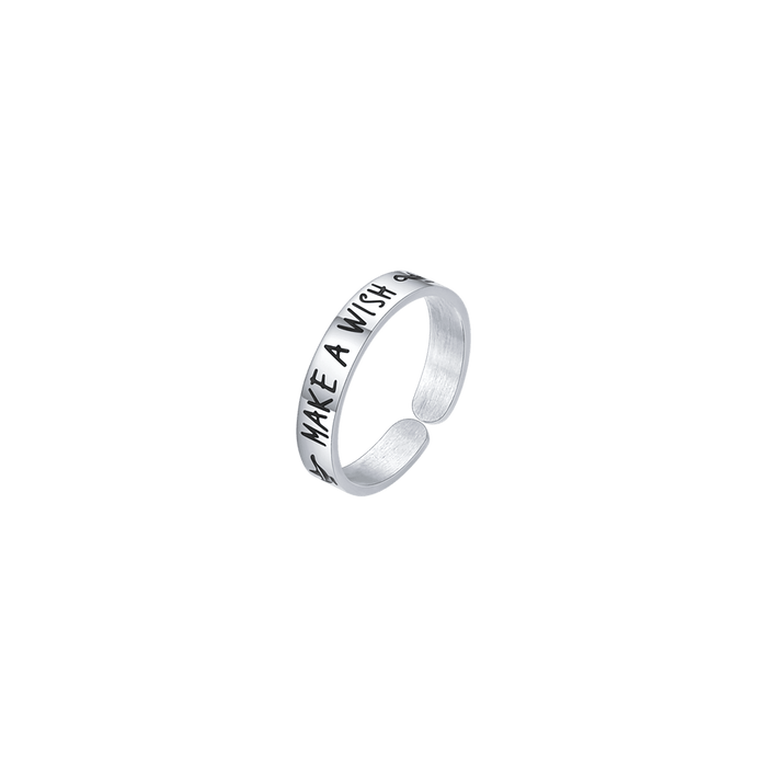 ANELLO DONNA IN ACCIAIO CON MAKE A WISH