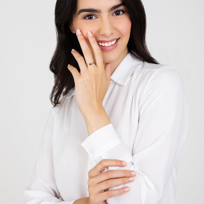 ANELLO DONNA IN ACCIAIO DORATO MAKE A WISH