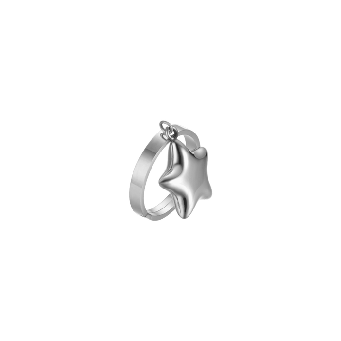 ANELLO DONNA IN ACCIAIO CON STELLA PIENA