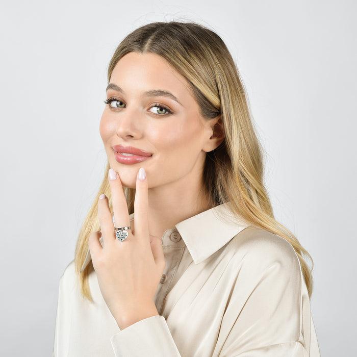 ANELLO DONNA IN ACCIAIO IL MEGLIO DEVE ANCORA VENIRE CON CUORE