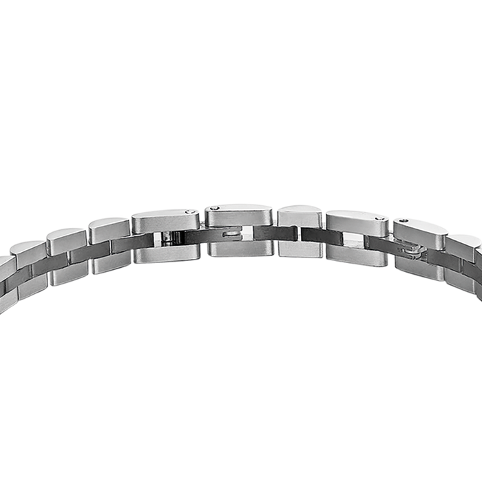 BRACELET HOMME EN ACIER AVEC DÉTAIL IP NOIR
