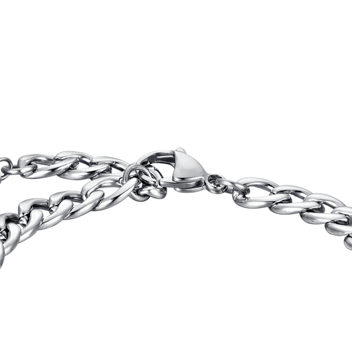 BRACCIALE UOMO IN ACCIAIO MAGLIA SILVER
