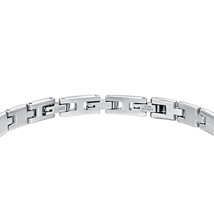 BRACCIALE UOMO IN ACCIAIO CON PIASTRA IP NERO