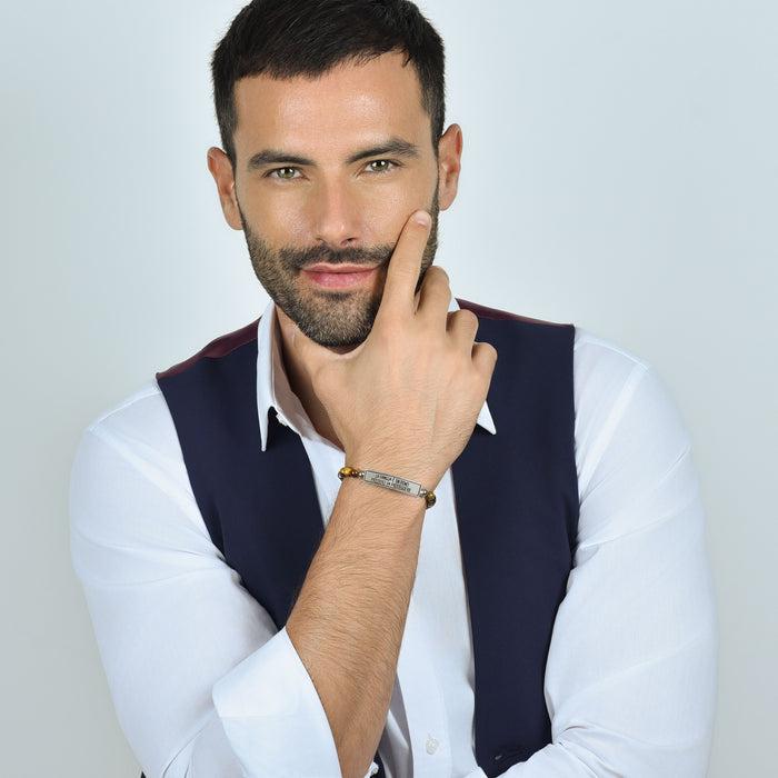 BRACELET EN ACIER POUR HOMME FAMILIAL EST UN CADEAU PRÉCIEUX À PROTÉGER