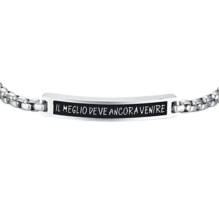 BRACCIALE UOMO IN ACCIAIO PIASTRA IL MEGLIO DEVE ANCORA VENIRE