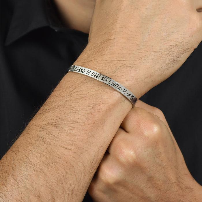 MEN'S STEEL BRACELET LET TODAY'S SUCCESS BE THE BEGINNING OF A BRILLIANT FUTURE