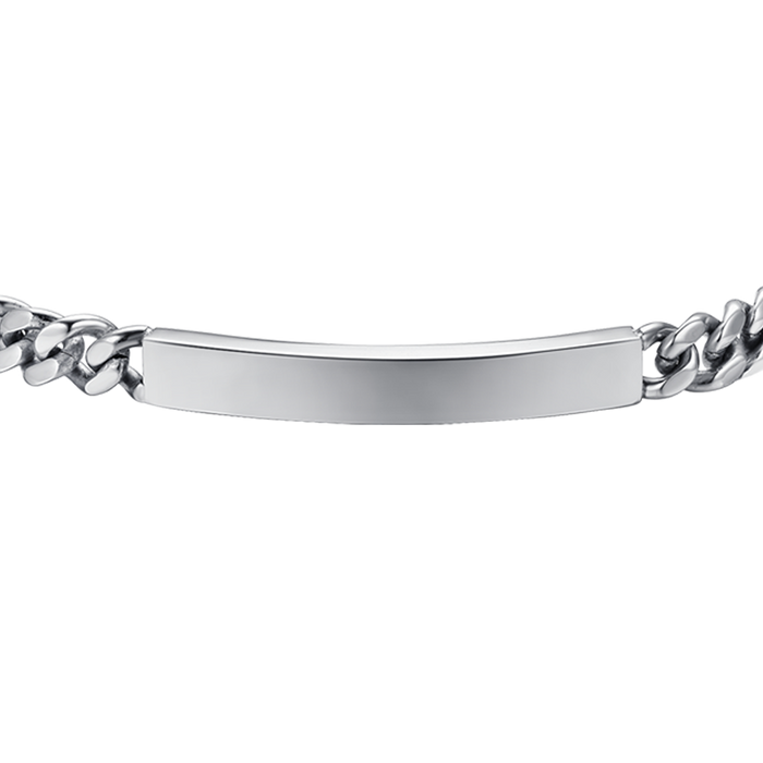 MEN'S BRACELET IN STEEL WITH SILVER PLATE