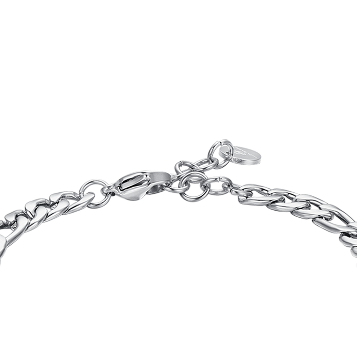 MEN'S BRACELET IN STEEL WITH SILVER PLATE