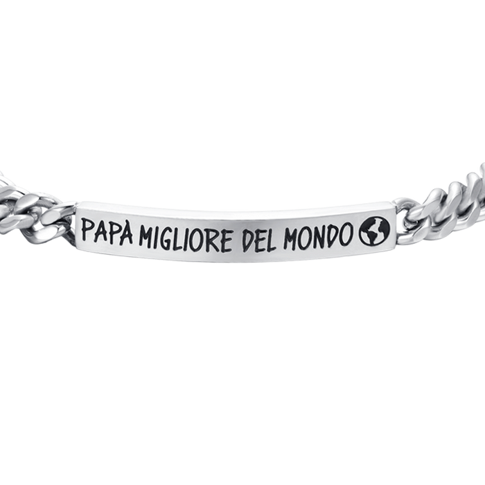 BRACELET EN ACIER POUR HOMME MEILLEUR PAPA DU MONDE