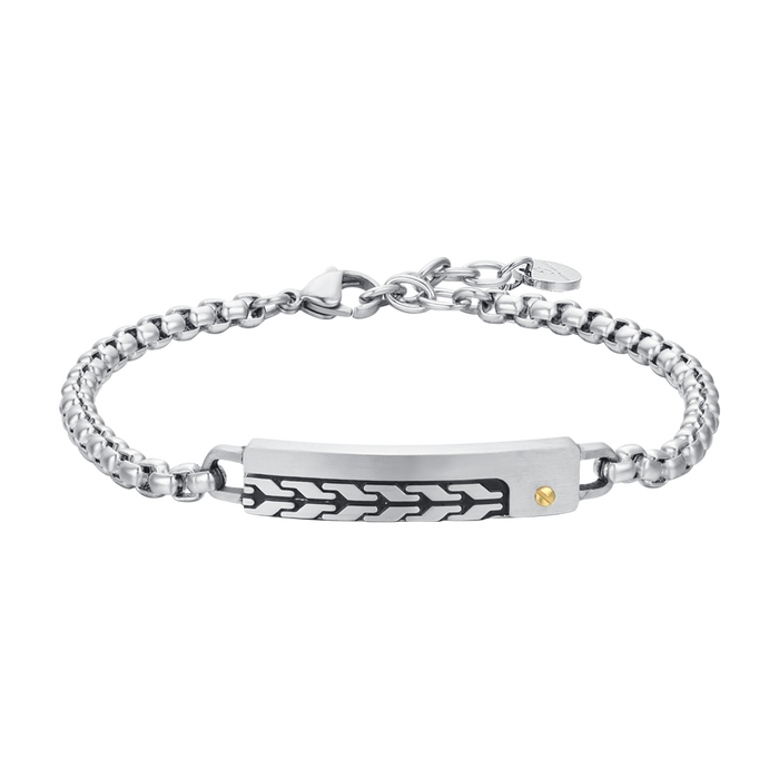 MEN'S STEEL BRACELET WITH ELEMENT