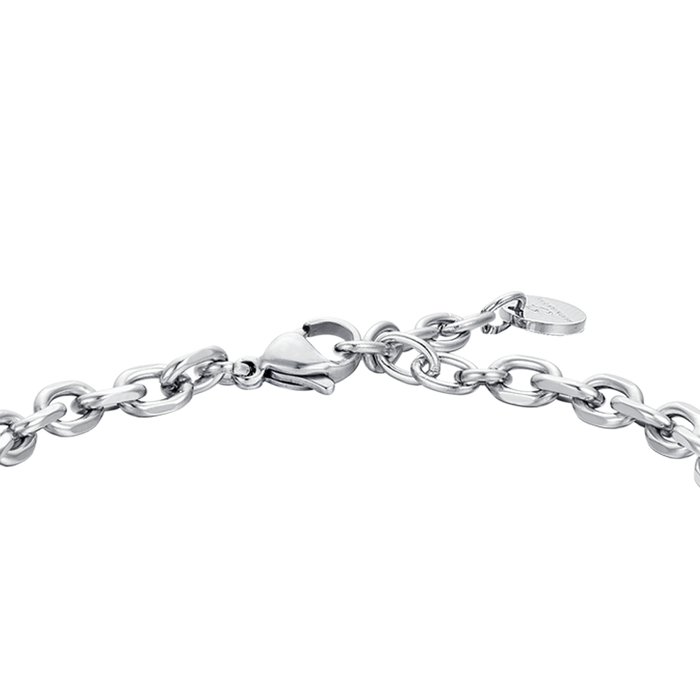 MEN'S BRACELET IN STEEL WITH BLACK ELEMENTS