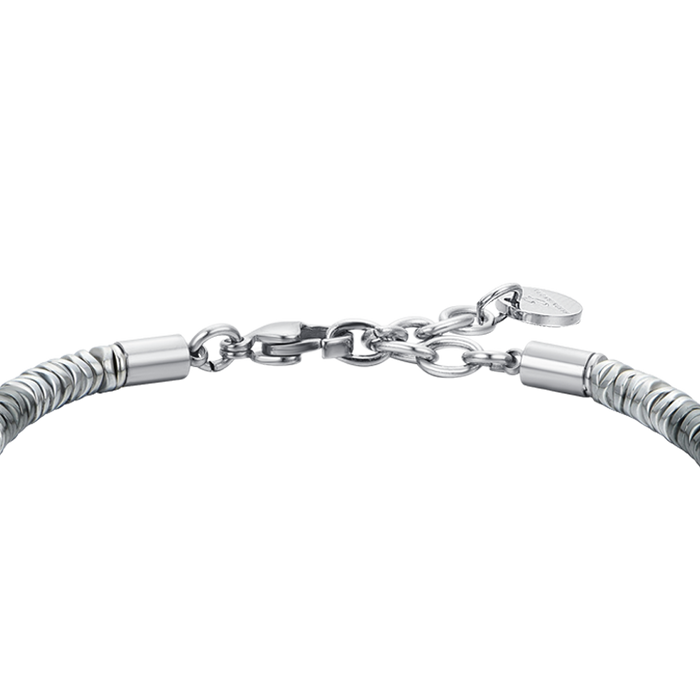 MEN'S BRACELET IN STEEL WITH BLACK IP PLATE