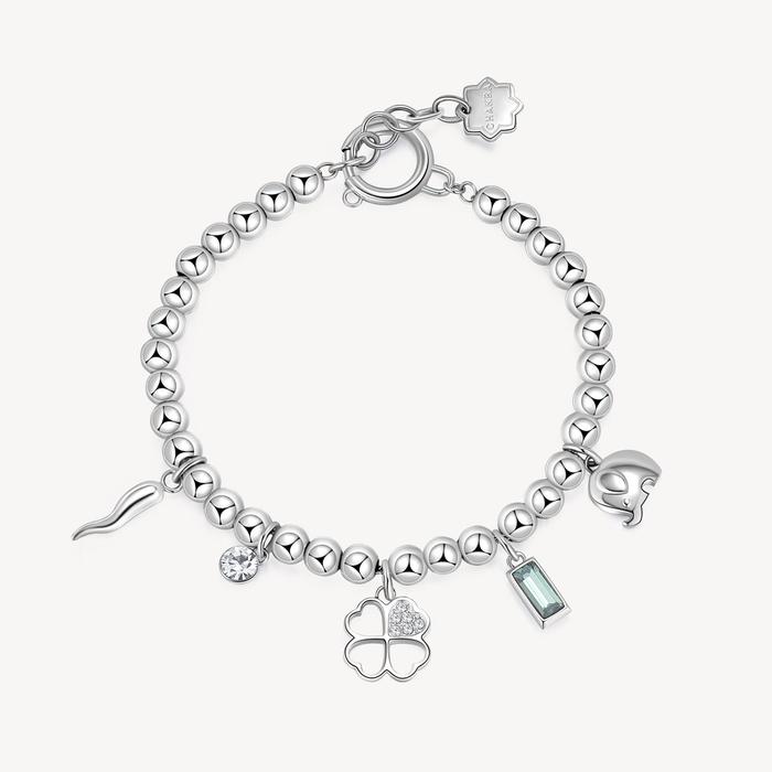 BRACELET CHAKRA TRÈFLE À QUATRE FEUILLES
