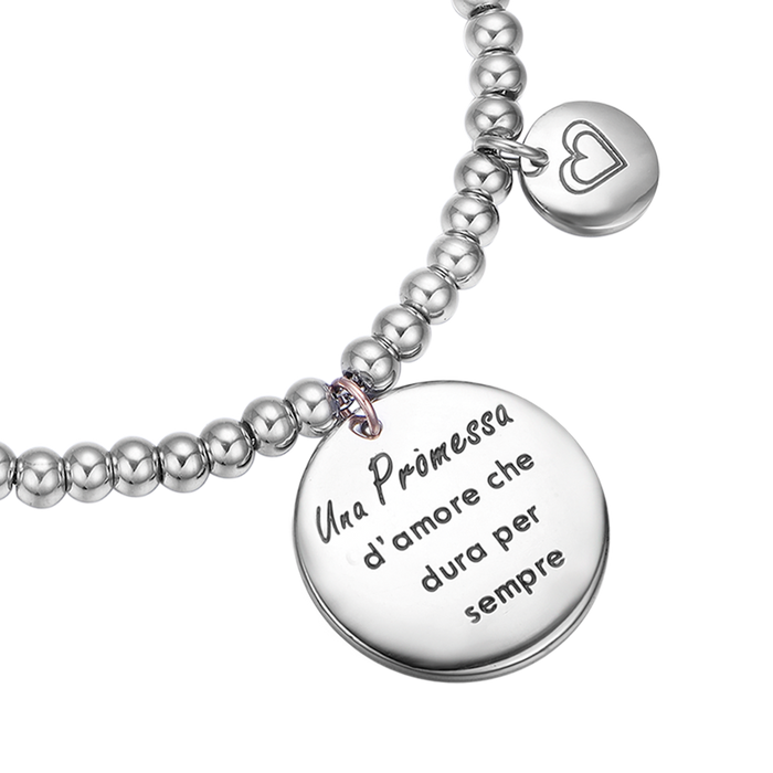 BRACELET EN ACIER UNE PROMESSE D'AMOUR QUI DURE POUR TOUJOURS