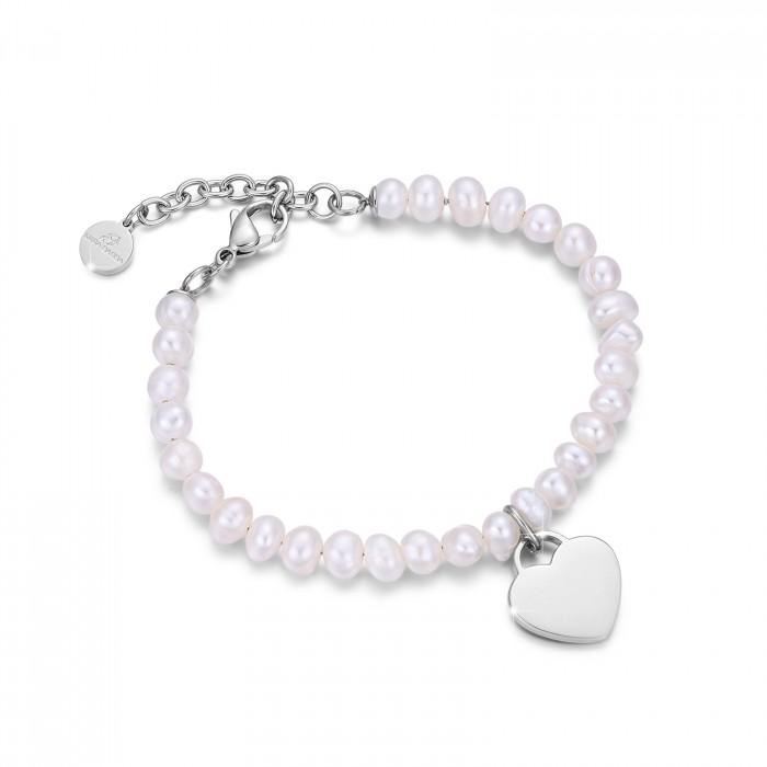 Bracciale Con Perle E Cuore - gioielleriaperdichizzi.it