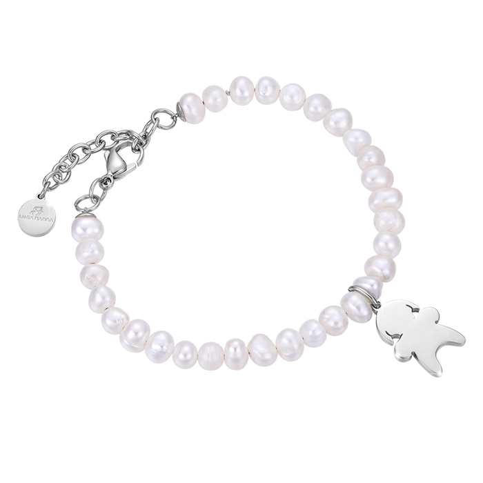 BRACELET AVEC PERLES ET BÉBÉ FILLE