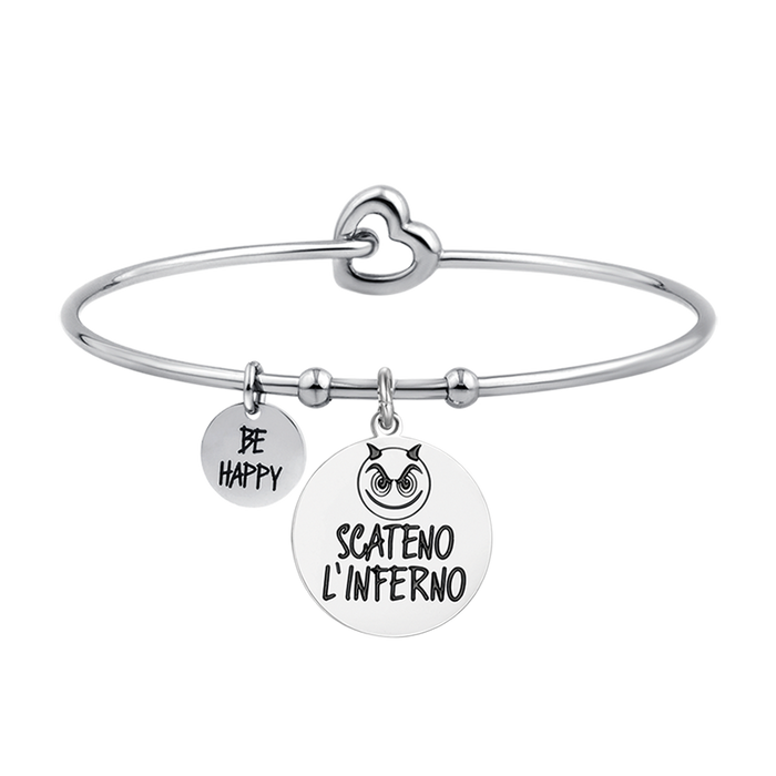 BRACELET EN ACIER POUR FEMME JE LIBÈRE L'ENFER
