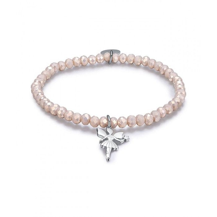Bracciale Con Cristalli Rosa e Fata