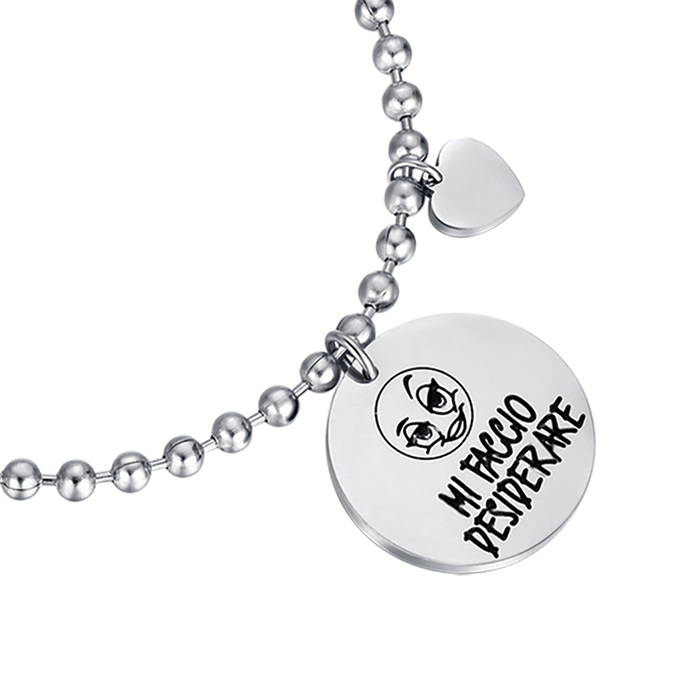 WOMEN'S STEEL BRACELET WITH THE PHRASE I MAKE MYSELF DESIRE