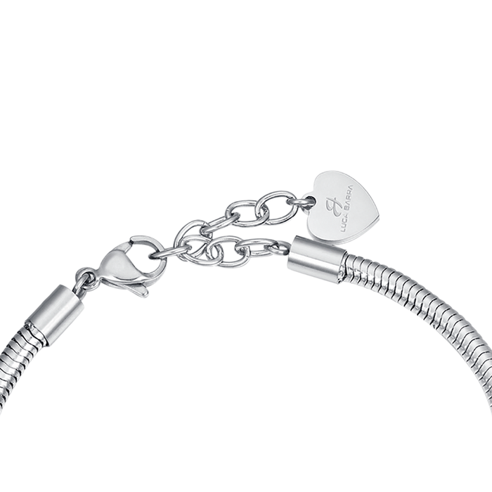 BRACCIALE IN ACCIAIO CON CHARMS I LOVE YOU