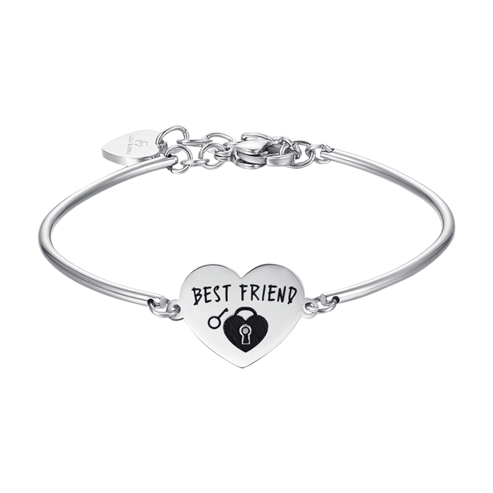 BRACCIALE DONNA IN ACCIAIO CON SCRITTA BEST FRIEND