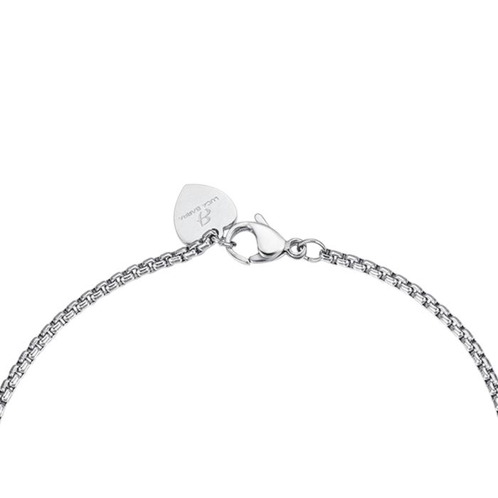 STEEL BRACELET WITH STAR WITH WHITE CRYSTALS
