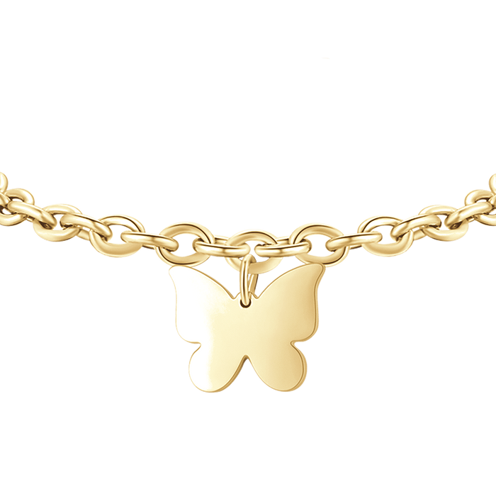 BRACCIALE DONNA IN ACCIAIO DORATO CON FARFALLA