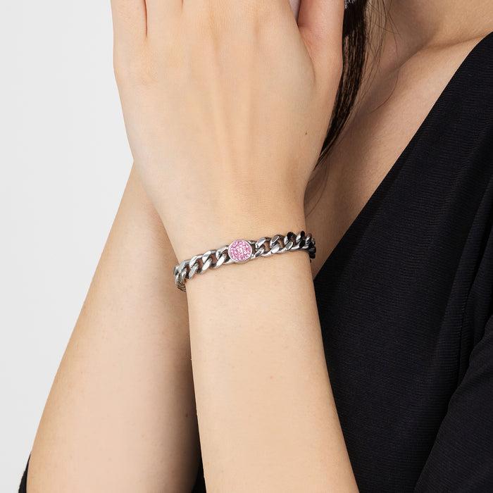 BRACCIALE DONNA IN ACCIAIO CON ELEMENTO E CRISTALLI