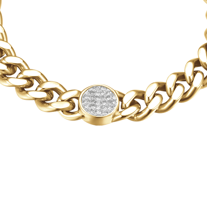 BRACCIALE DONNA IN ACCIAIO CON ELEMENTO E CRISTALLI