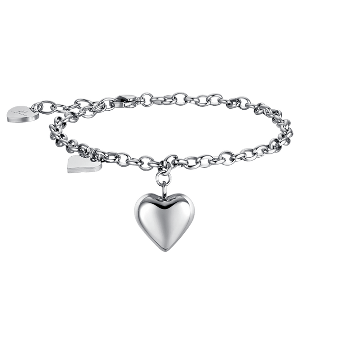 BRACELET FEMME EN ACIER DORÉ IP AVEC COEURS