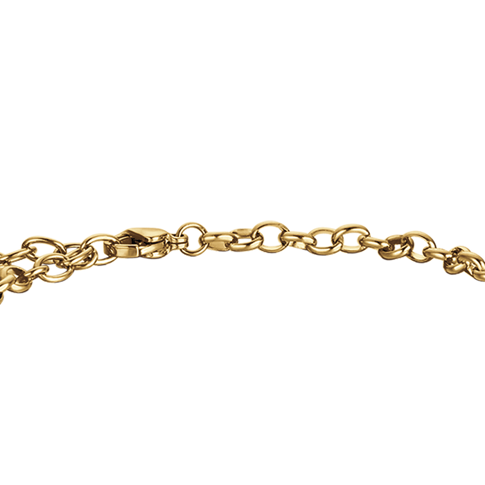 WOMEN'S BRACELET IN IP GOLD STEEL WITH HEARTS