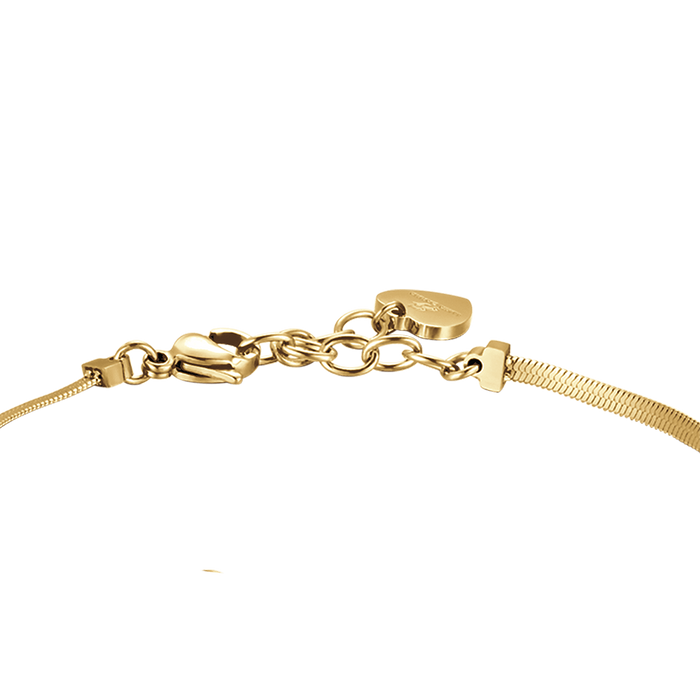 BRACCIALE DONNA IN ACCIAIO IP GOLD CON PIETRE BIANCHE