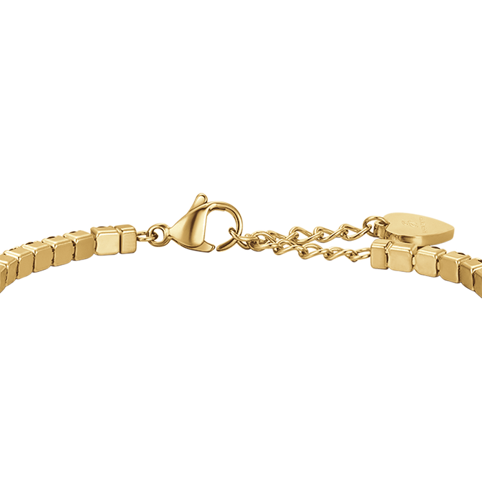 BRACCIALE TENNIS DONNAIN ACCIAIO IP GOLD CON CRISTALLI BLU
