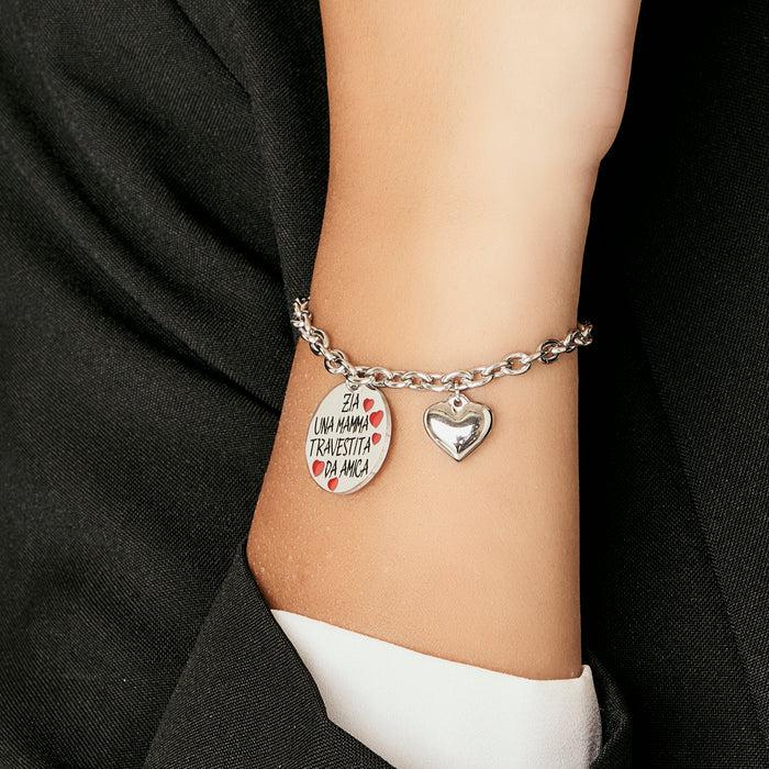 WOMEN'S STEEL BRACELET AUNTIE A MOTHER DISGUISED AS A FRIEND