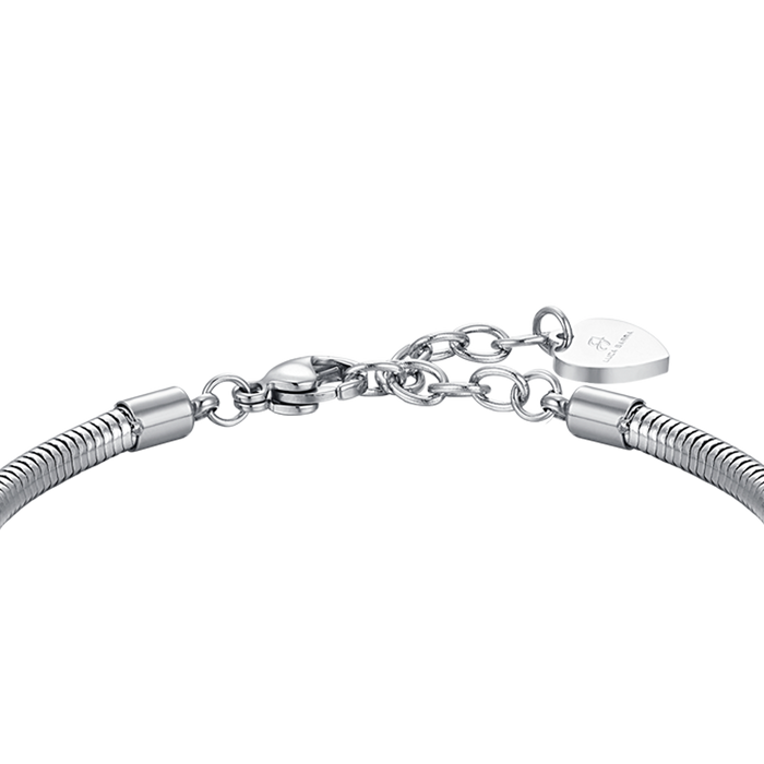 BRACCIALE DONNA IN ACCIAIO CON STELLA E CRISTALLI BIANCHI