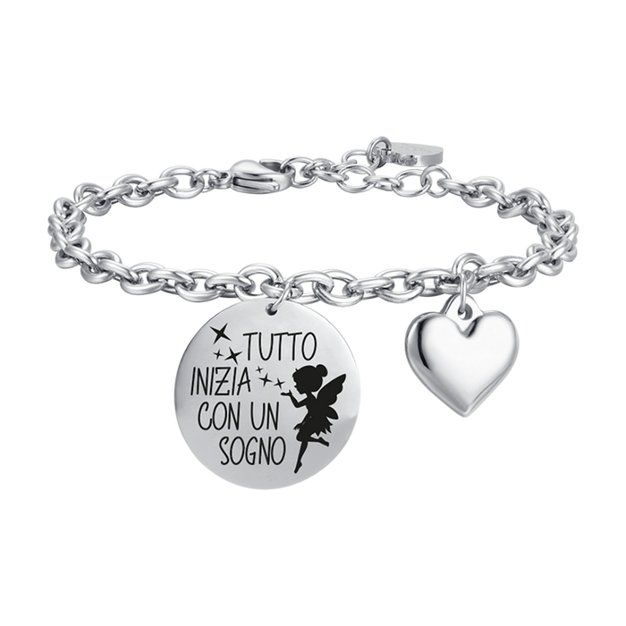 WOMEN'S STEEL BRACELET EVERYTHING BEGINS WITH A DREAM