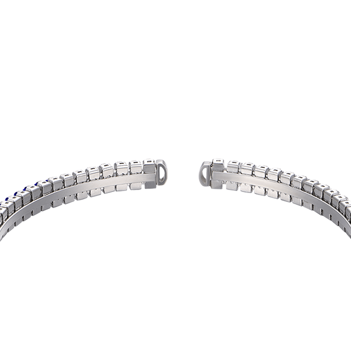 BRACCIALE DONNA IN ACCIAIO CON CRISTALLI BLU