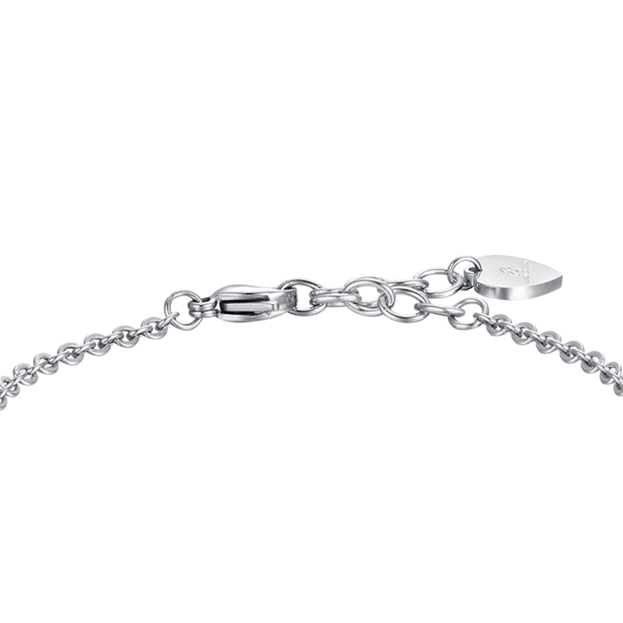 BRACCIALE DONNA IN ACCIAIO CON CUORE PUNTO LUCE BIANCO