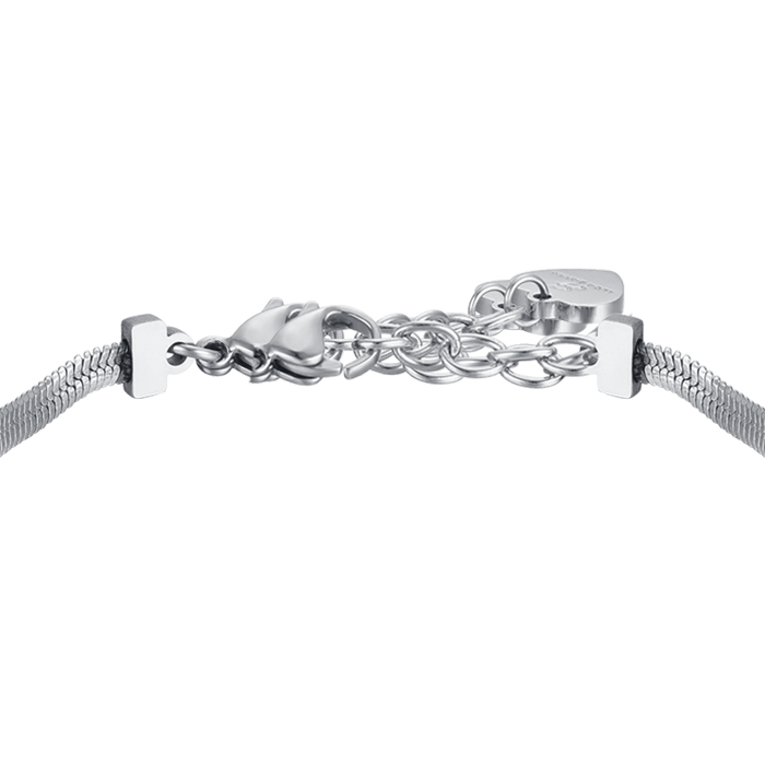 BRACCIALE DONNA SNAKE IN ACCIAIO CON ELEMENTO CON CRISTALLI BIANCHI