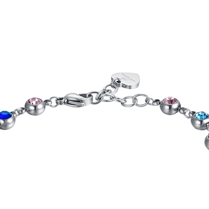 BRACELET FEMME EN ACIER AVEC CRISTAUX MULTICOLORES