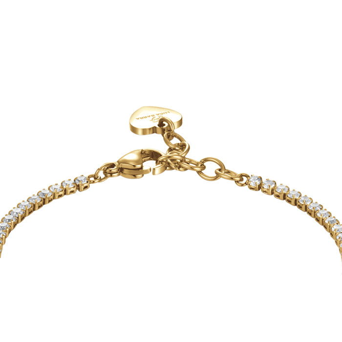 BRACCIALE DONNA IN ACCIAIO IP GOLD CON CRISTALLI BIANCHI
