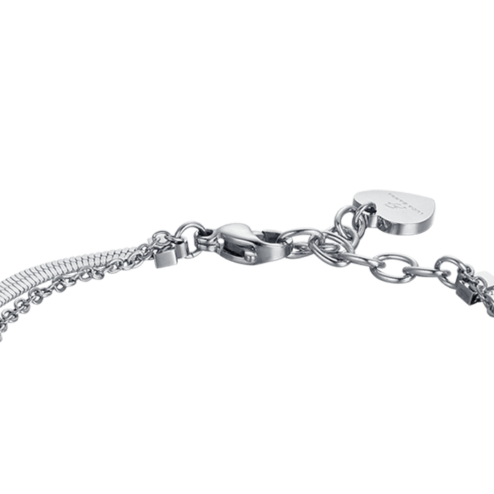BRACCIALE DONNA IN ACCIAIO CON SOLE CON CRISTALLI BIANCHI