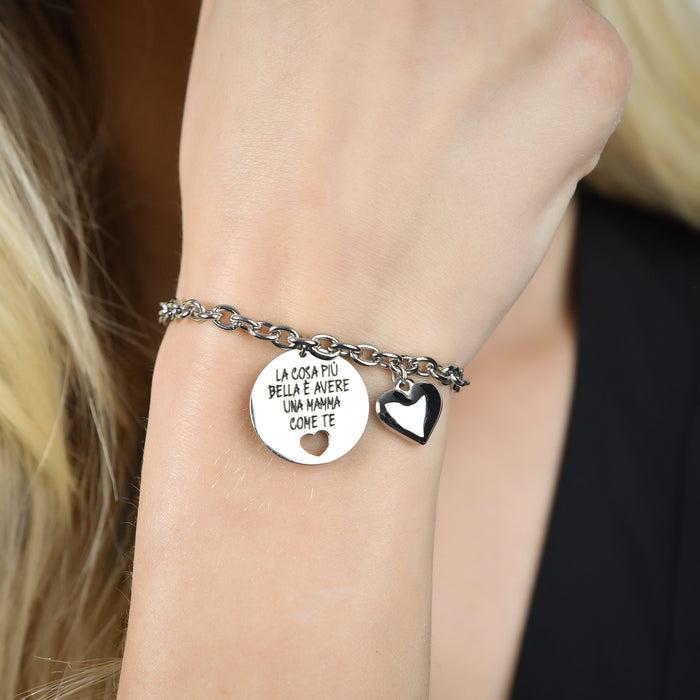 BRACELET EN ACIER POUR FEMME LA PLUS BELLE CHOSE C'EST D'AVOIR UNE MÈRE COMME TOI