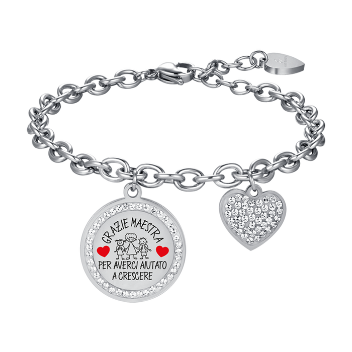 BRACELET EN ACIER POUR FEMME MERCI PROFESSEUR DE NOUS AIDEZ À GRANDIR