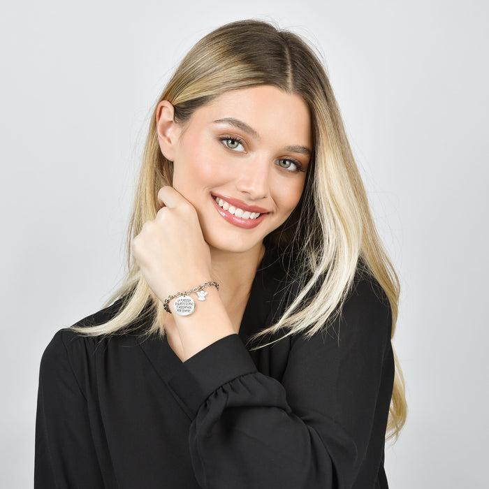 BRACELET EN ACIER POUR FEMME LA PURETÉ DE CE JOUR VOUS ACCOMPAGNERA POUR TOUJOURS